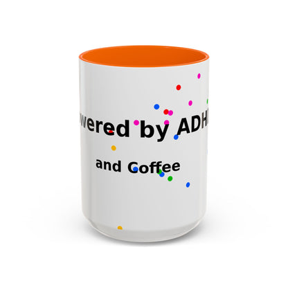 ADHD and Coffee Accent Mug — Funny Neurodivergent Travel Coffee Cup