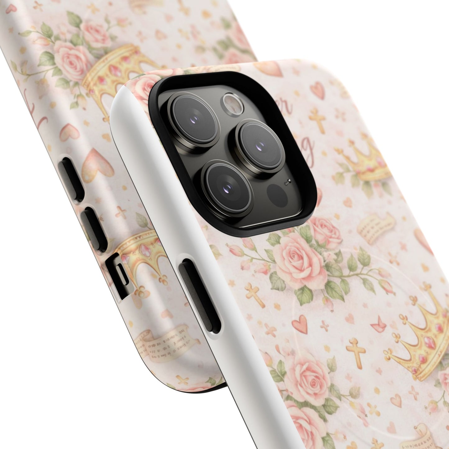 Daughter of the King Floral Phone Case — Tough Magnetic Protective Cover