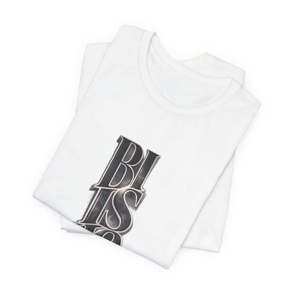 Bishop Vertical Script Tee — Vintage Gothic Lettering T-Shirt