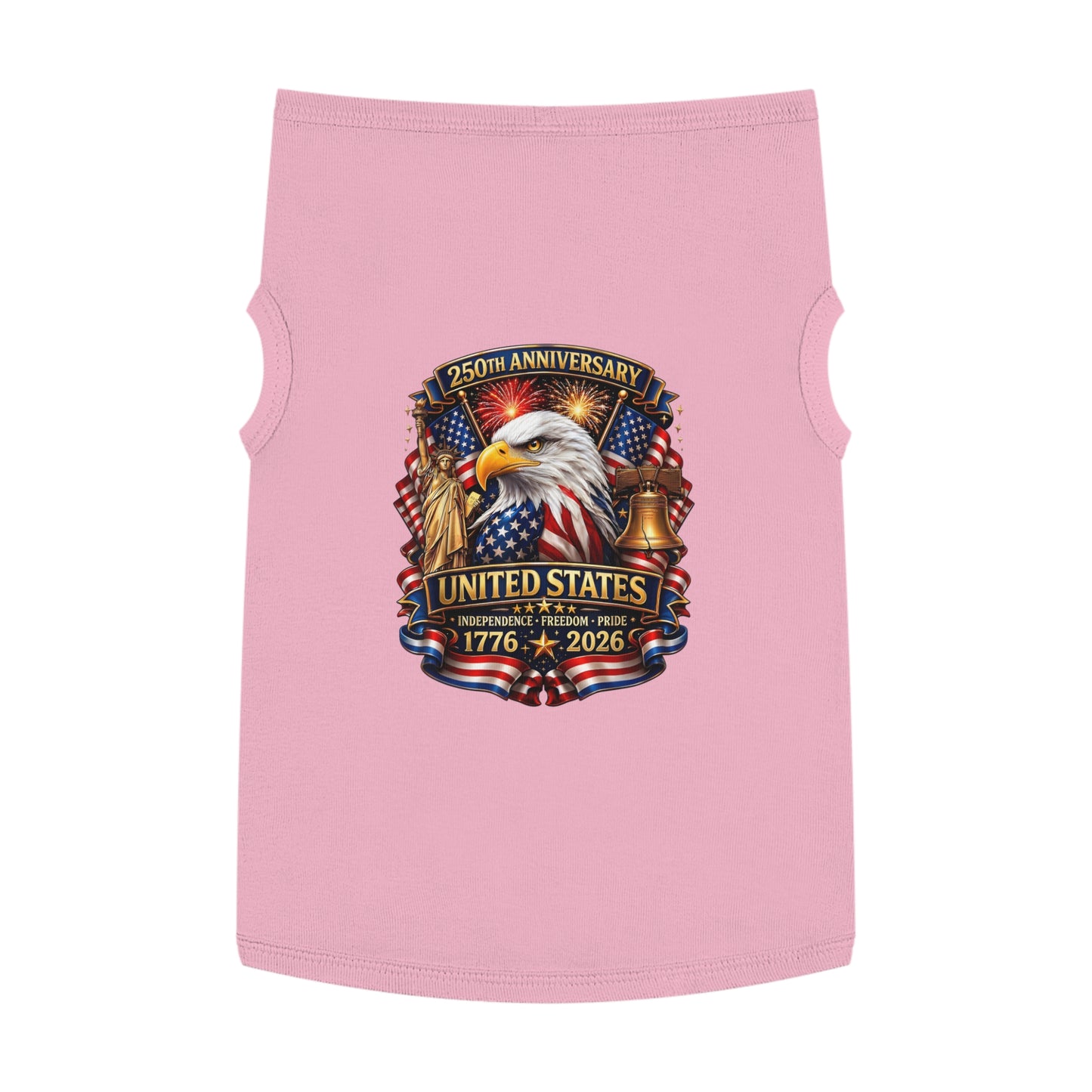 Patriotic Pet Tank Top – 250th Anniversary United States 1776-2026 Eagle Design