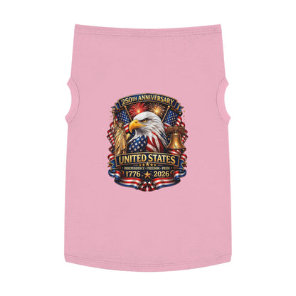 Patriotic Pet Tank Top – 250th Anniversary United States 1776-2026 Eagle Design