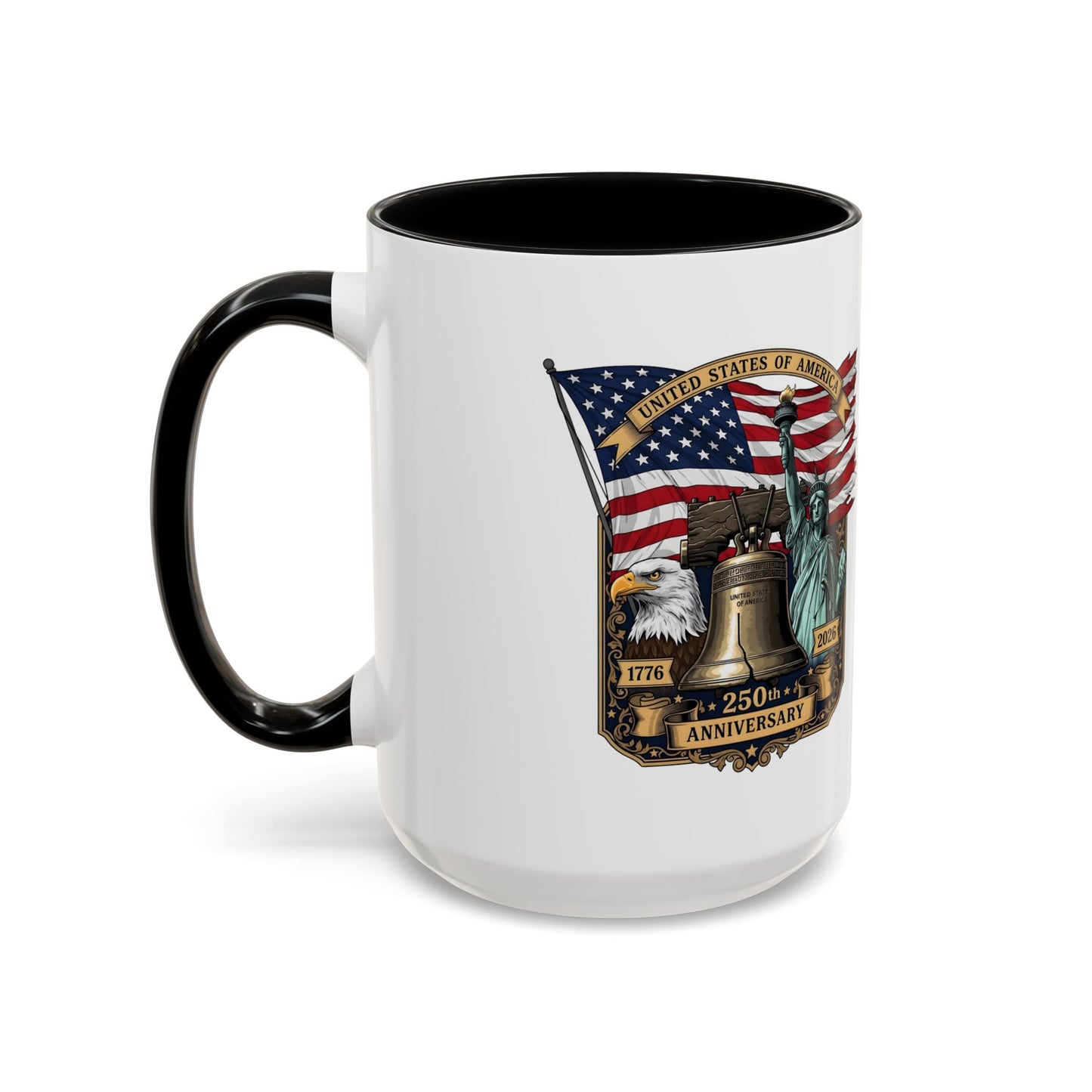 Liberty Anniversary Coffee Mug — 250th USA Celebration Accent Mug