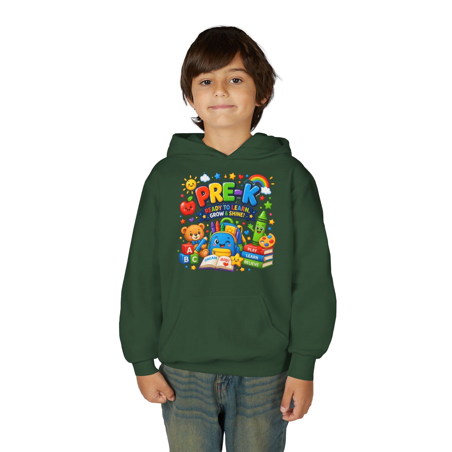 Pre-K Ready to Learn Youth Hoodie – Cute Back-to-School Preschool Sweatshirt