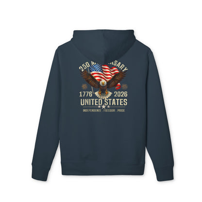 250th Anniversary United States Hoodie — Eagle & American Flag 1776–2026