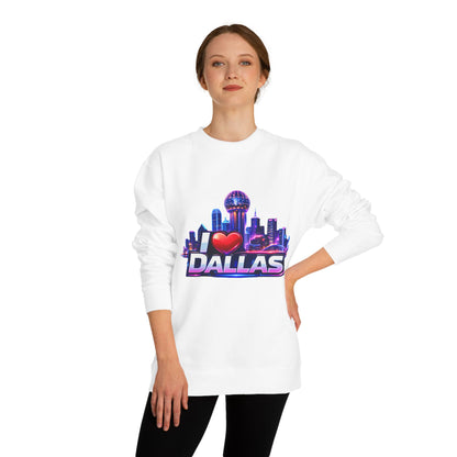 I Heart Dallas Skyline Sweatshirt — Retro Neon City Crewneck