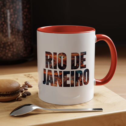 Rio de Janeiro Accent Coffee Mug — Scenic Typography Coffee Mug (11/15oz)