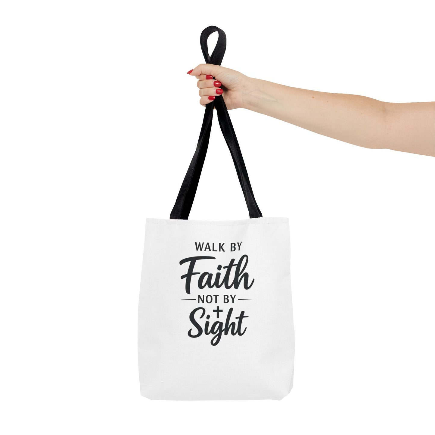 Faith Tote Bag — "Walk by Faith Not by Sight" Inspirational Canvas Tote