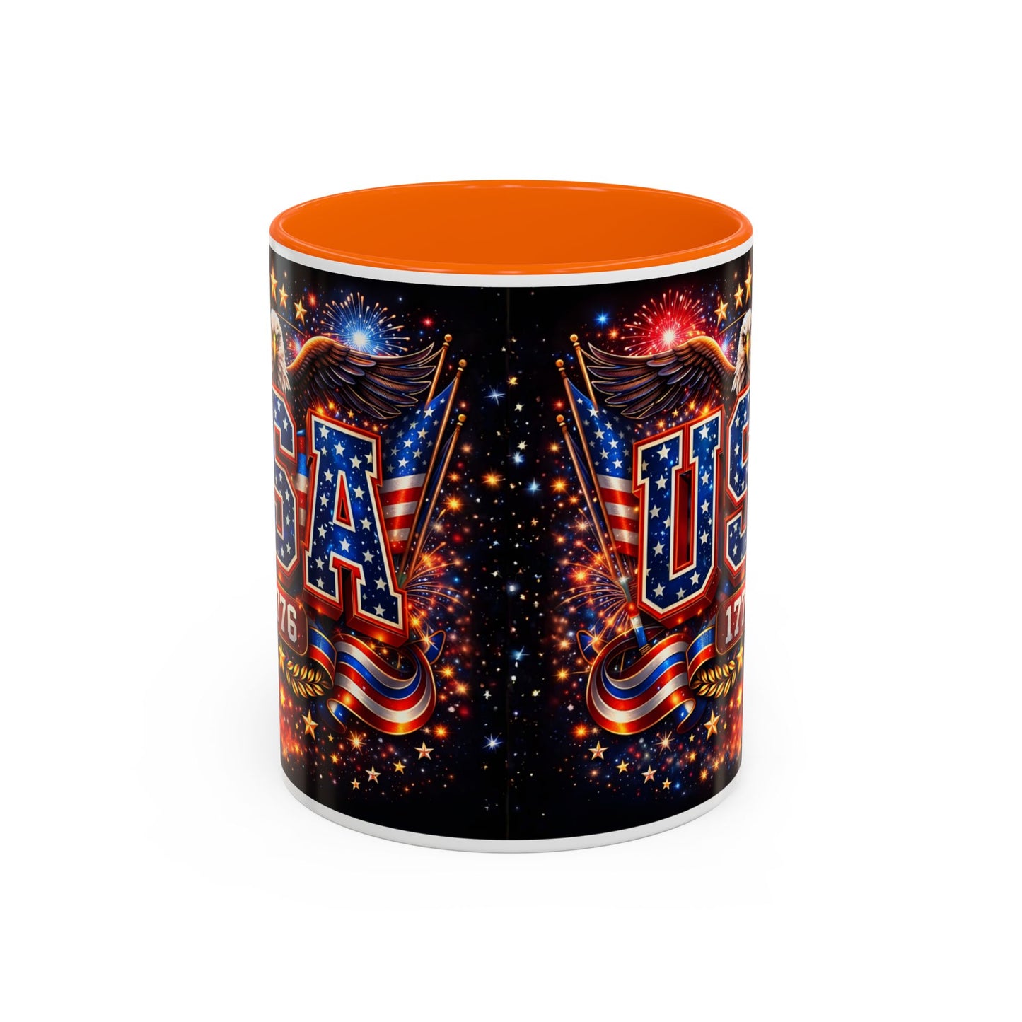 USA Eagle Coffee Mug – Patriotic 1776 Accent Mug (11/15oz)