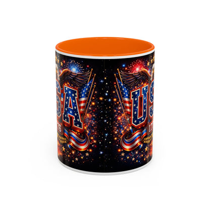 USA Eagle Coffee Mug – Patriotic 1776 Accent Mug (11/15oz)