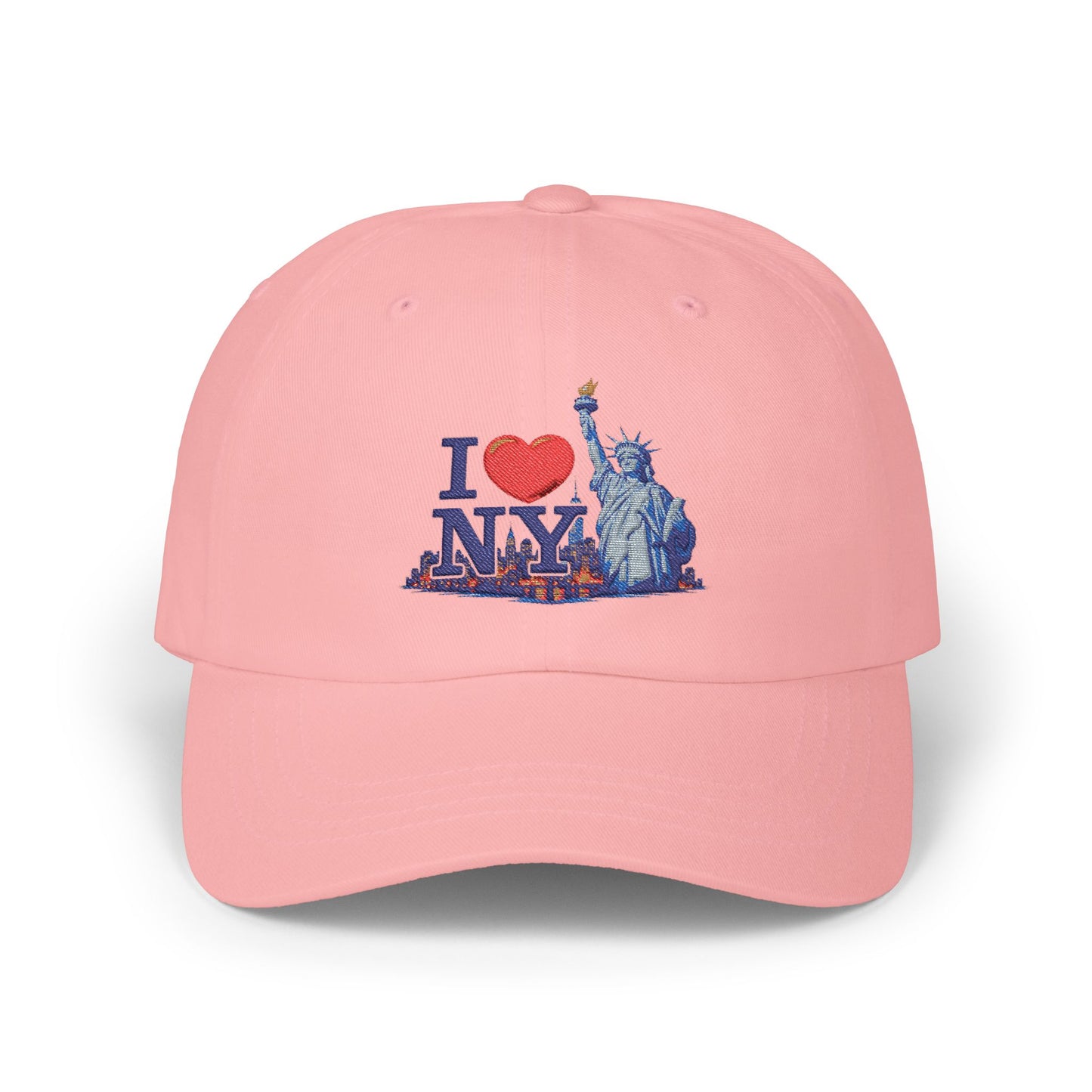 I  NY Statue of Liberty Dad Cap — Classic White Baseball Hat