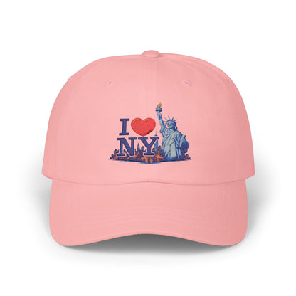 I  NY Statue of Liberty Dad Cap — Classic White Baseball Hat