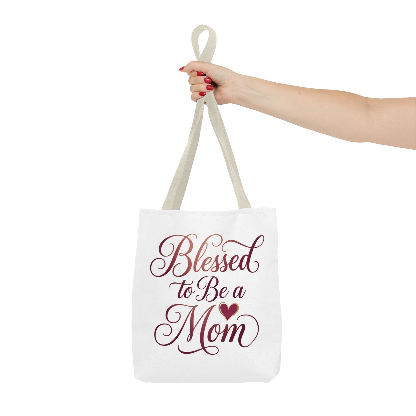 Blessed to Be a Mom Tote Bag – Mother's Day Floral Script Gift