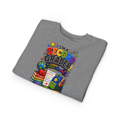 I'm a Second Grader Toddler Sweatshirt — Cute Back-to-School Kids Crewneck
