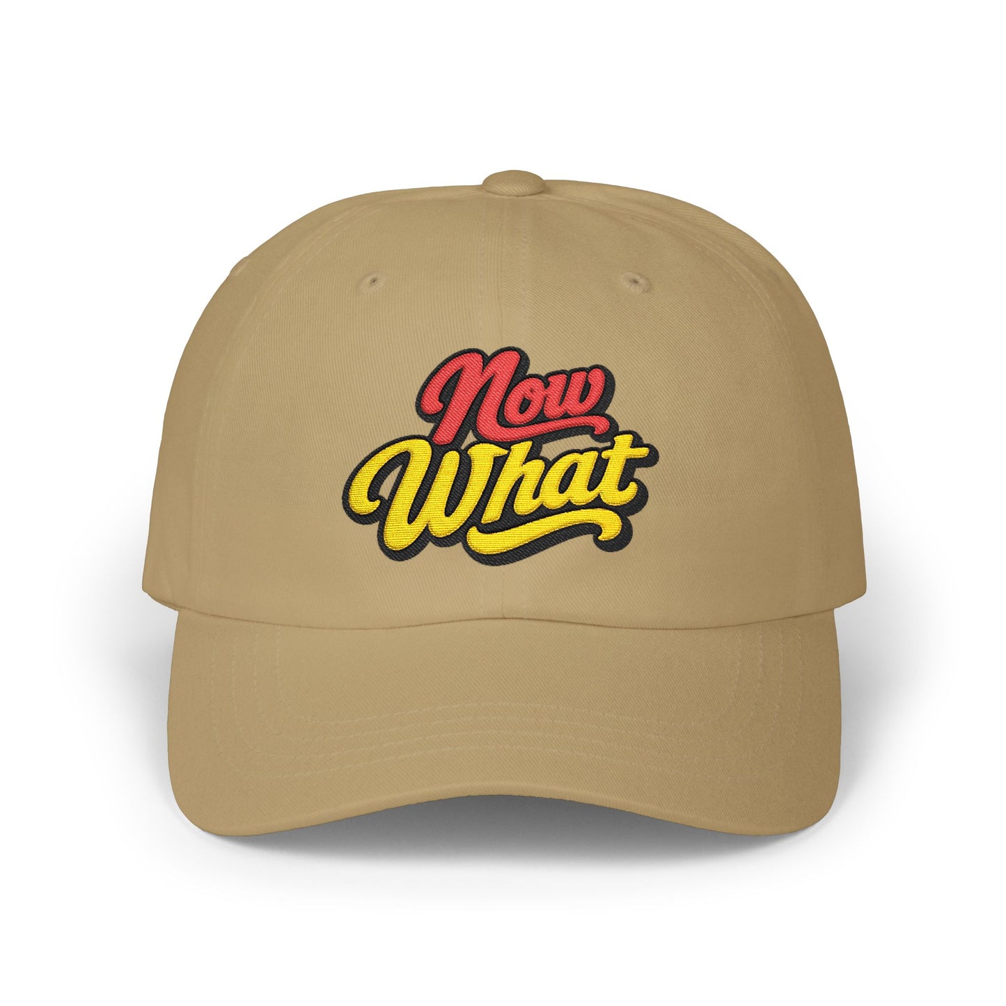 Now What Dad Cap — Retro Script Baseball Hat