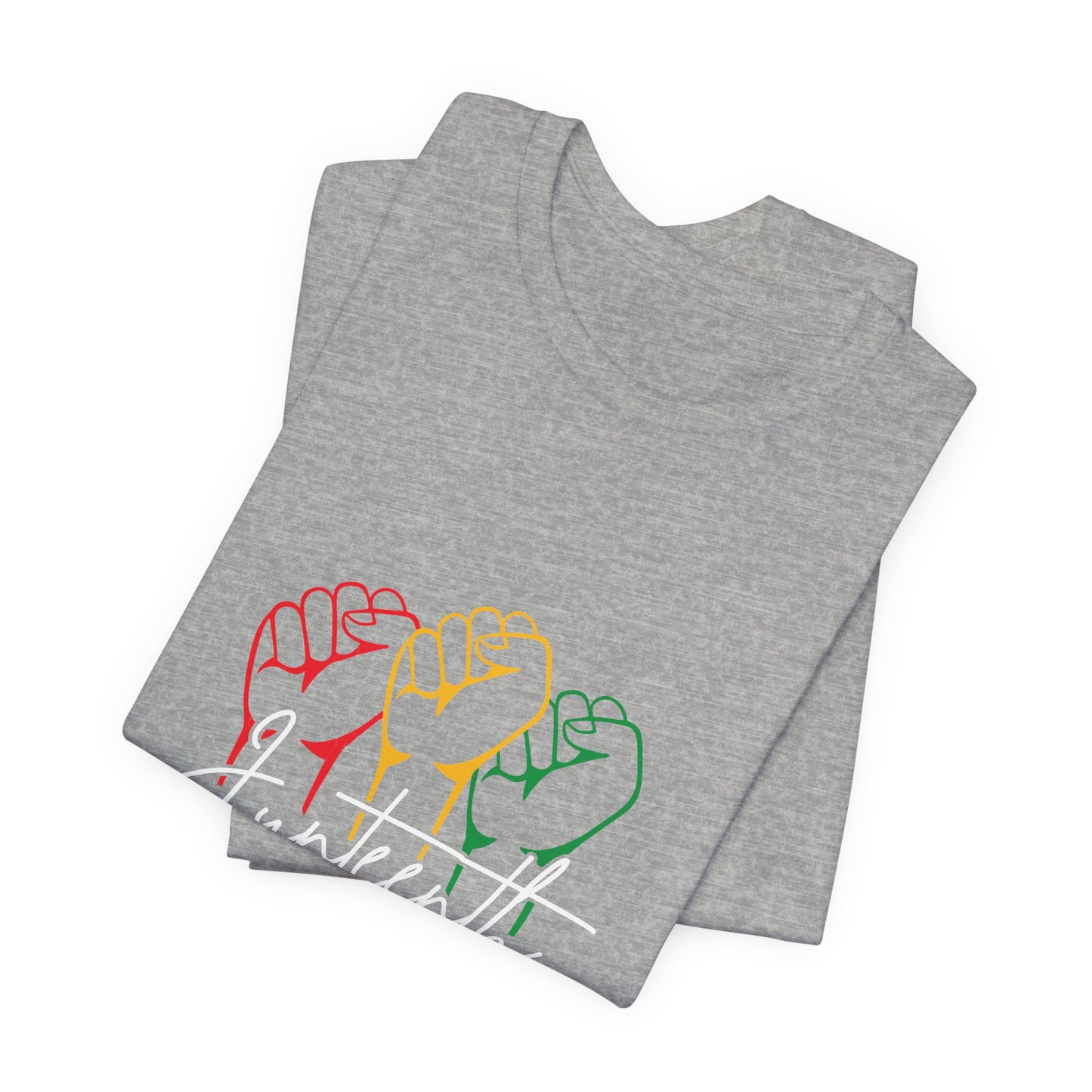 Juneteenth Fist T-Shirt — Pan-African Colors Celebration Tee