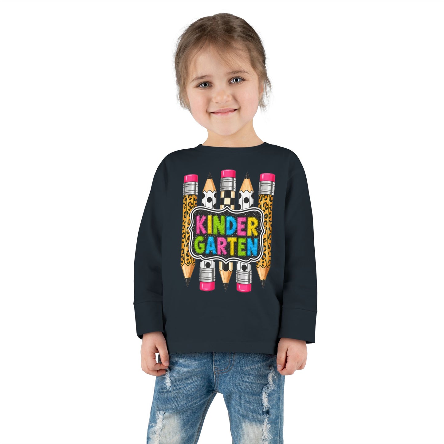 Kindergarten Pencils Toddler Long Sleeve Tee