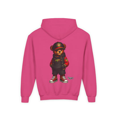 Youth Bear Hoodie — Streetwear Teddy Bear Graphic Pullover