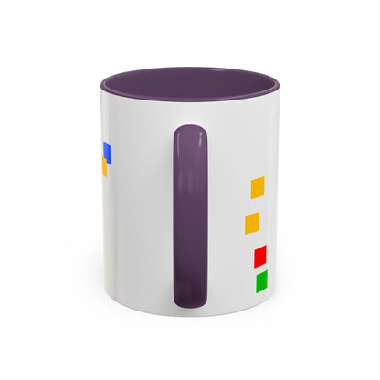 Autism Warrior Accent Coffee Mug – Bold Puzzle Pieces, Proud. Strong. Unique. (11/15oz)
