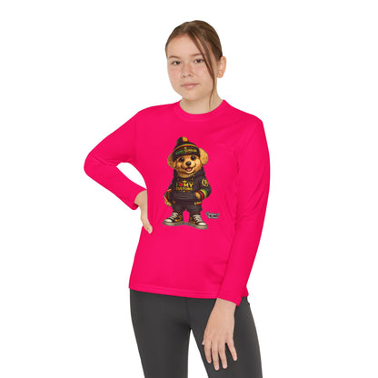 Youth Long Sleeve Tee — Streetwear Teddy Bear Graphic