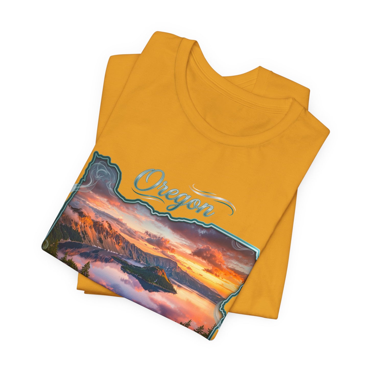 Oregon Pacific Wonderland T‑Shirt — Scenic Sunset State Map Tee