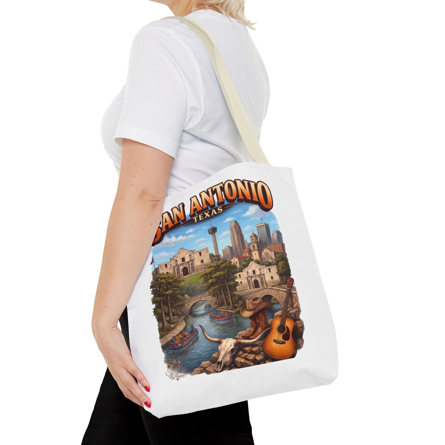 San Antonio Texas Tote Bag — Riverwalk Landmark Travel Souvenir