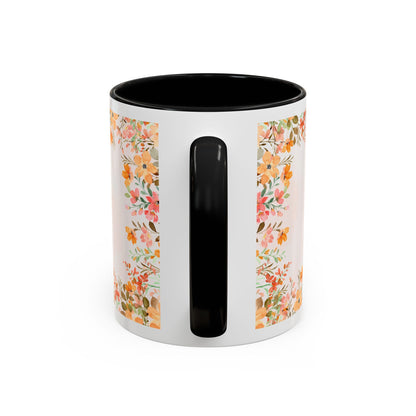 Life Began With You Mom Floral Accent Coffee Mug