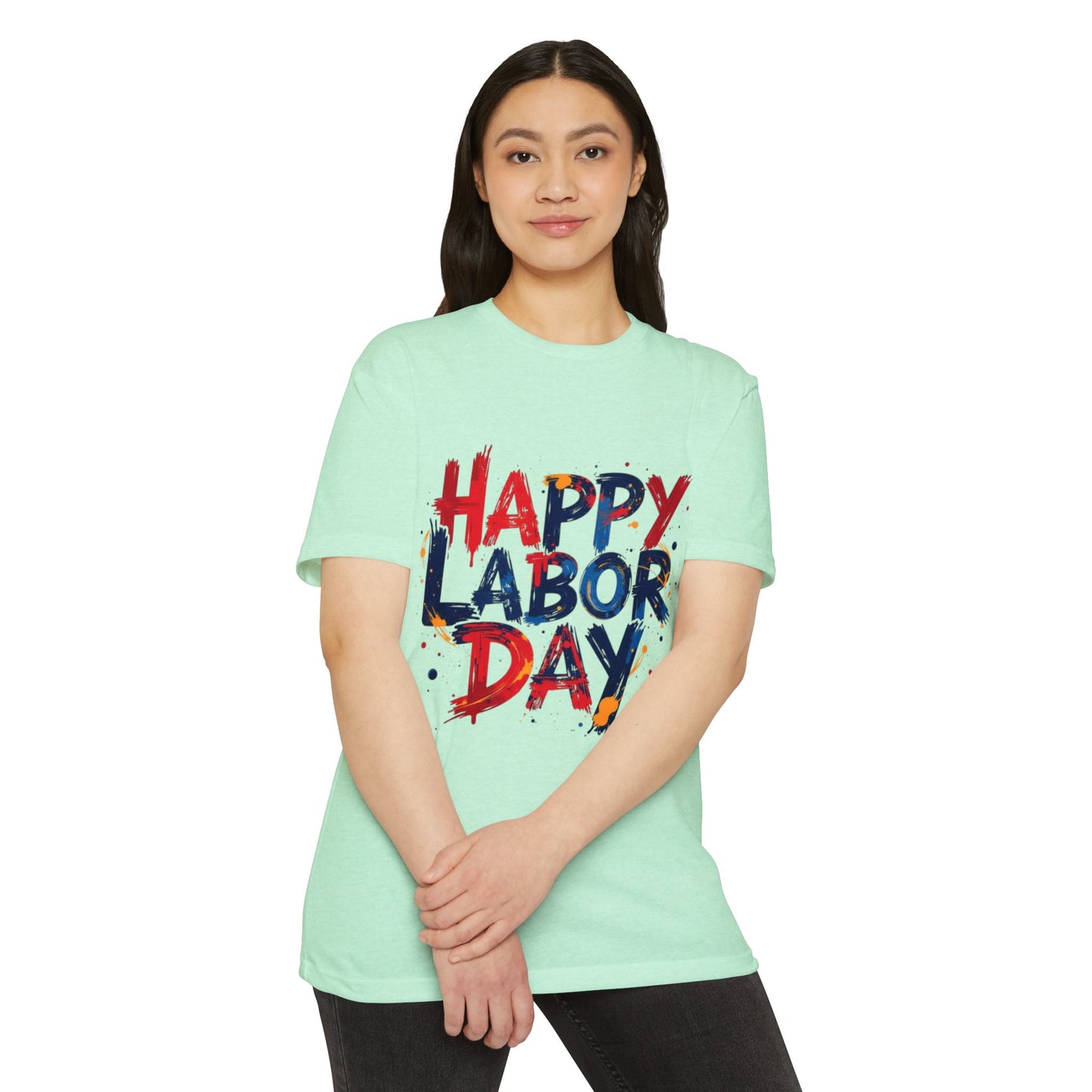 Labor Day Graphic T-Shirt — "Happy Labor Day" Patriotic Celebration Tee