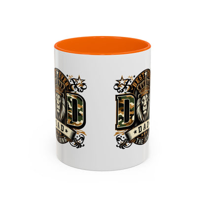 Dad Coffee Mug — "Best Ever Dad" Lion Crest Accent Mug (11/15oz)