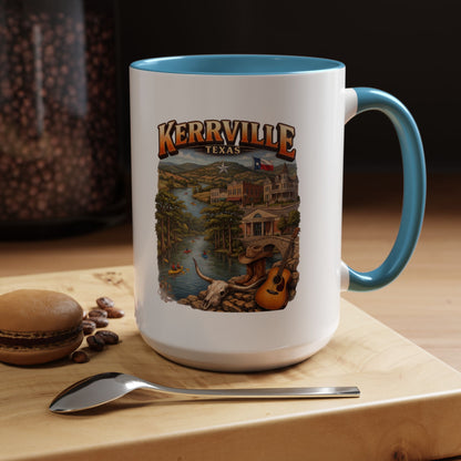 Kerrville Texas Souvenir Coffee Mug — Scenic Riverfront Design (11/15oz)