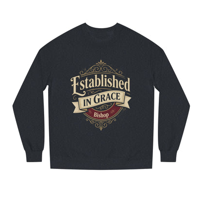 Established in Grace Sweatshirt — 'Established in Grace' Vintage Faith Crewneck