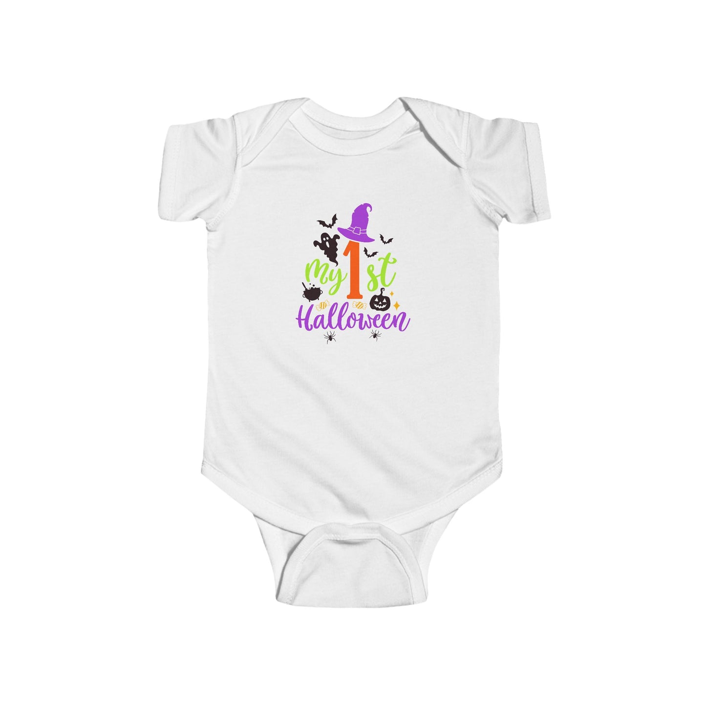 Infant Bodysuit - "My 1st Halloween" Cute Witch Baby Halloween Onesie