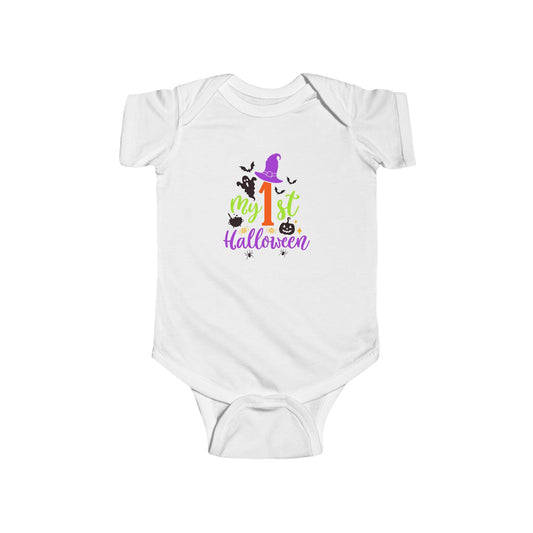 Infant Bodysuit - "My 1st Halloween" Cute Witch Baby Halloween Onesie
