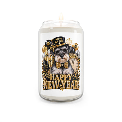 Happy New Year Dog Soy Candle — 13.75oz Scented Jar