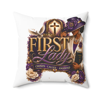 First Lady Decorative Pillow — "First Lady: Chosen • Called • Anointed" Faith Accent Pillow