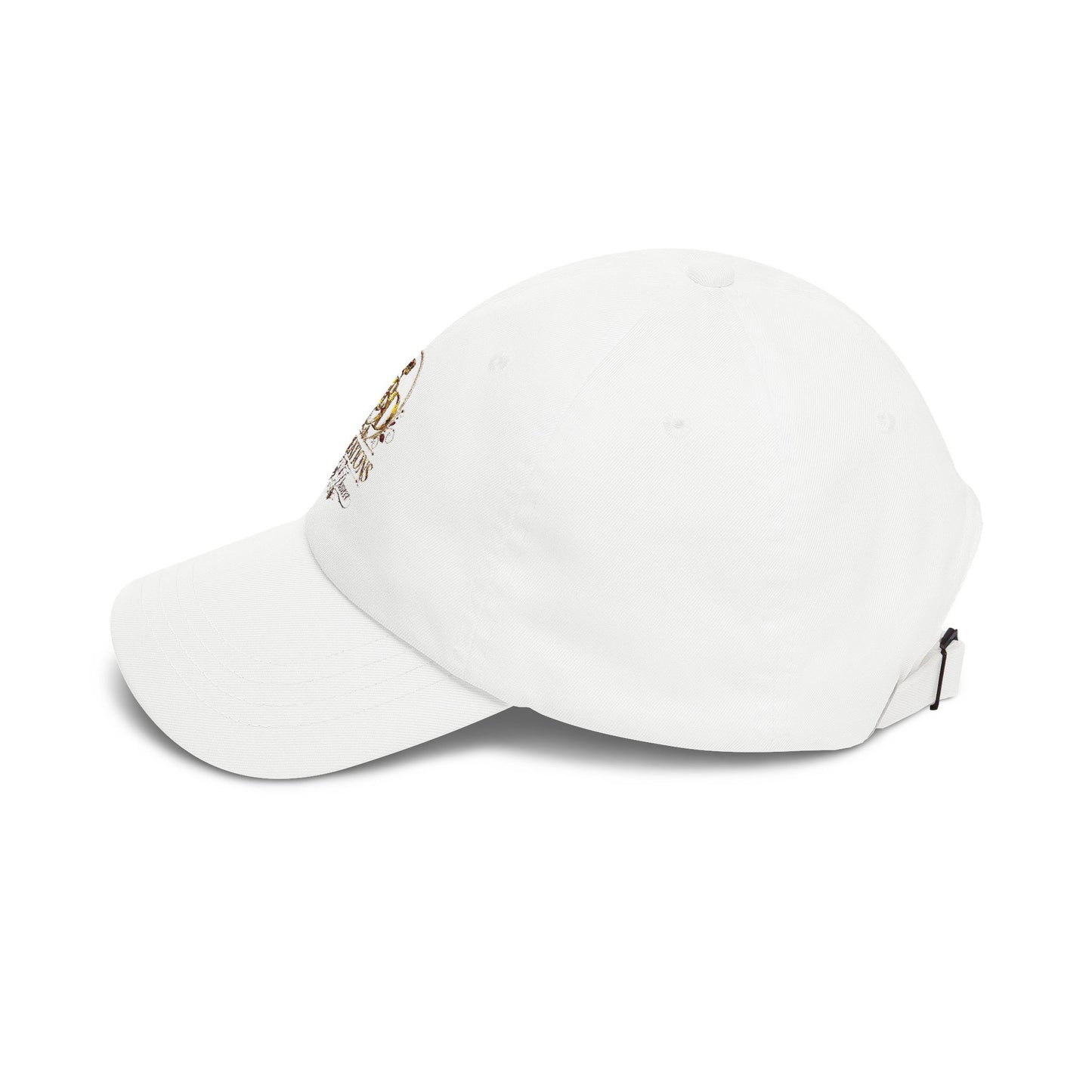Dad Cap — Floral Gold 'Creations By Donece' Logo Embroidered Hat