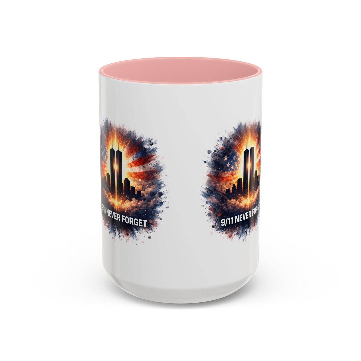 9/11 Never Forget Coffee Mug - Memorial Tribute Accent Mug (11/15oz)
