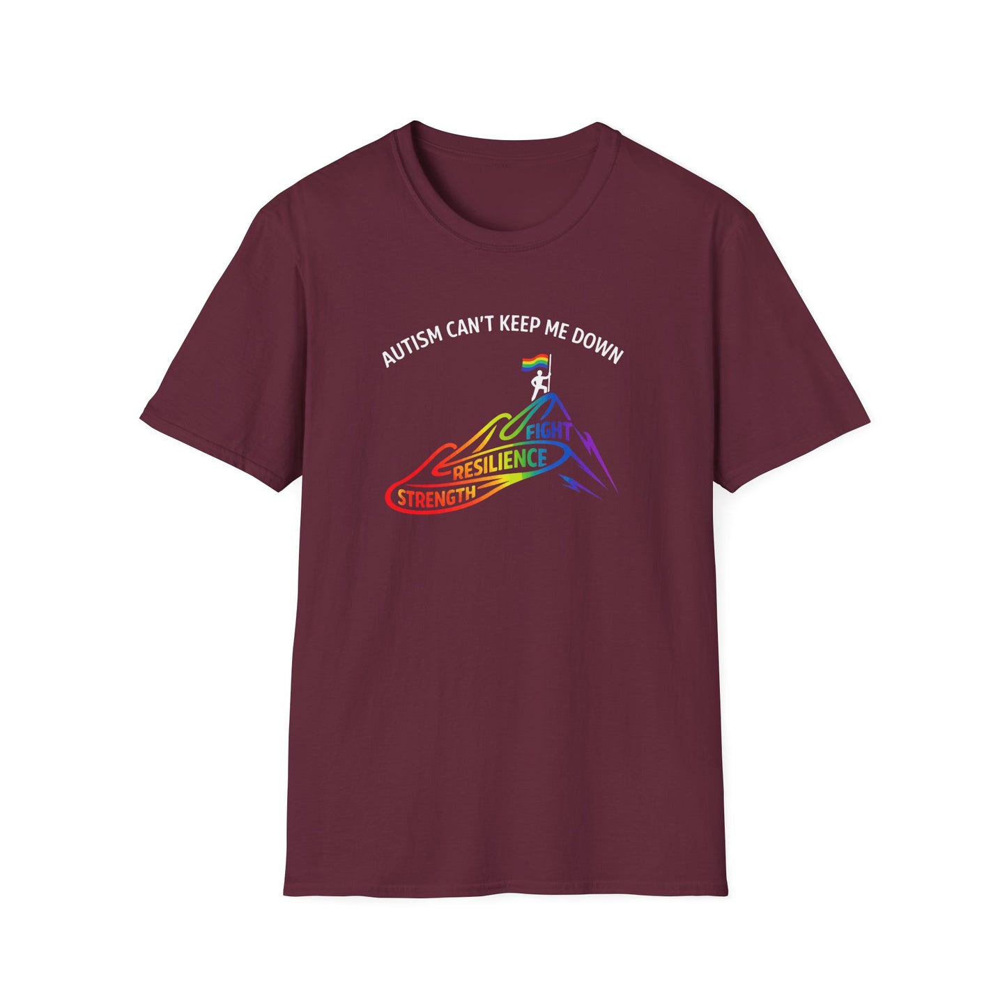 Autism Can't Keep Me Down Fight Resilience Strength T-Shirt