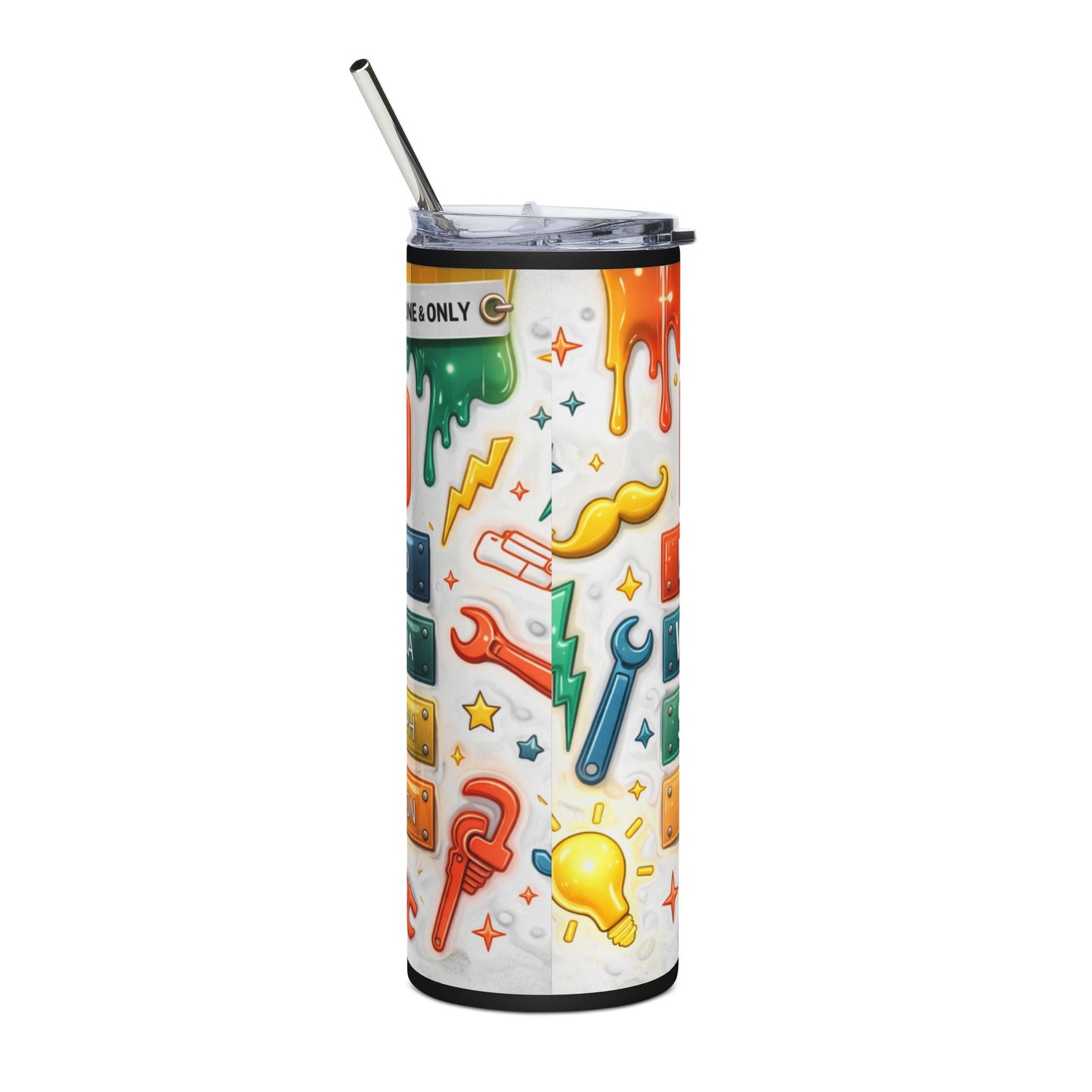 Inspirational Kids Tumbler — "He Is" Brave Warrior Smart Wise Stainless Steel 20oz