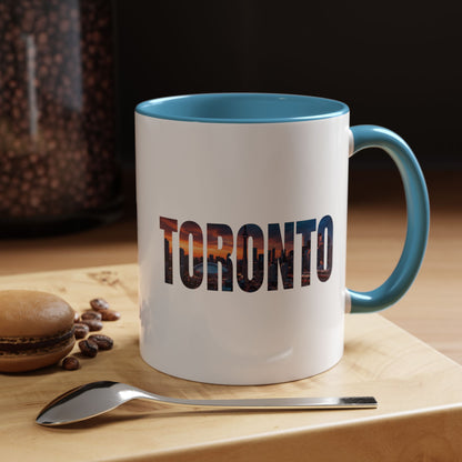 Toronto Skyline Accent Coffee Mug — Cityscape Text Design (11/15oz)