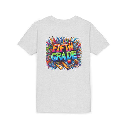 Fifth Grade Kid's Tee - Colorful School Supplies Back to School T-Shirt