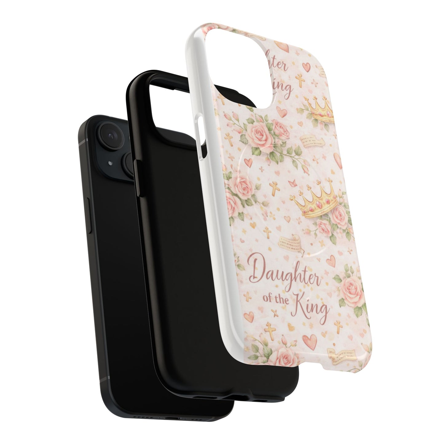 Daughter of the King Floral Phone Case — Tough Magnetic Protective Cover