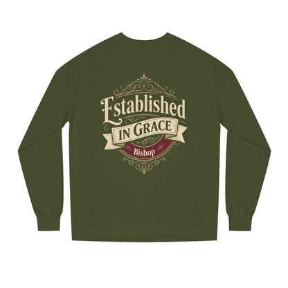 Established in Grace Sweatshirt — 'Established in Grace' Vintage Faith Crewneck