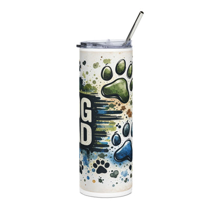 Dog Dad 20oz Stainless Steel Tumbler – Paw Print Travel Cup