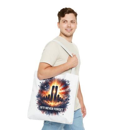 9/11 Never Forget Memorial Tote Bag — Twin Towers Tribute Tote