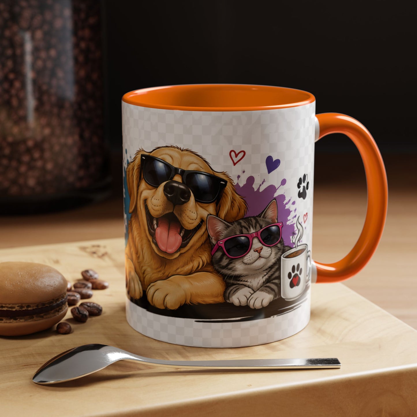 Dog and Cat Coffee Mug — 'This Is My Healer I'm A Cat' Cute Pet Lover Accent Mug (11/15oz)