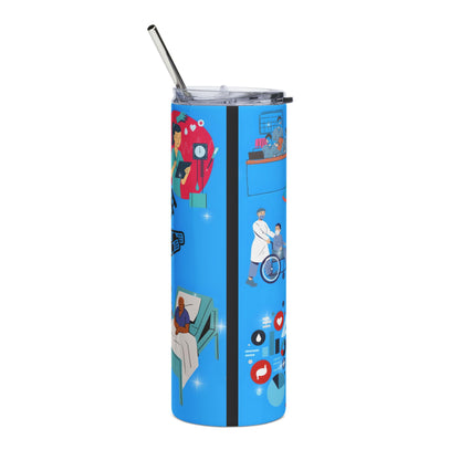 RN Nurse Stainless Steel Tumbler - 20oz Medical Tribute Travel Cup