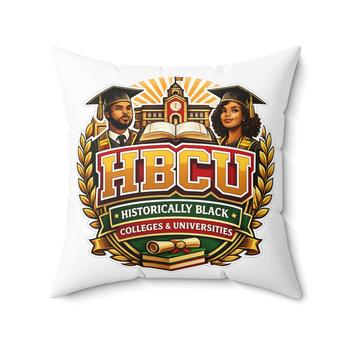 HBCU Crest Pillow — Historically Black Colleges & Universities Decorative Throw Pillow