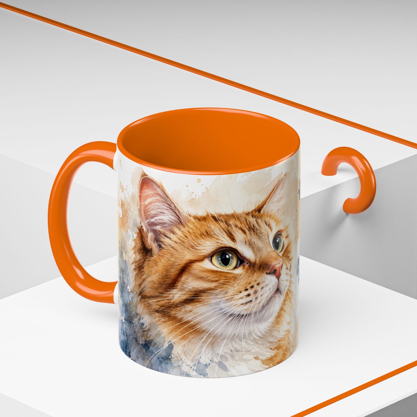 Cat Lover Coffee Mug — “A House Is Not A Home Without A Cat” Accent Mug (11/15oz)