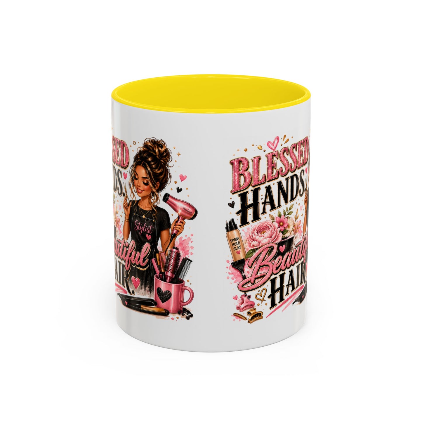 Blessed Hands Beautiful Hair Coffee Mug — Stylist Barber Hairdresser Gift