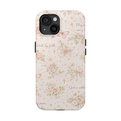 Walk By Faith Phone Case | Christian Floral iPhone Case